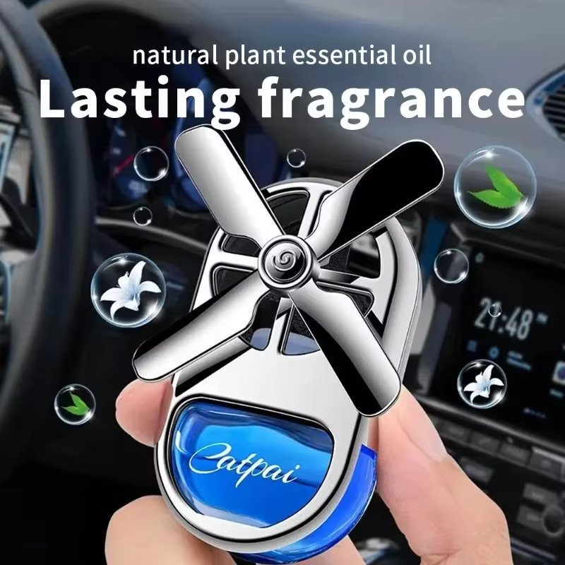 Air outlet rotating fragrance spot four leaf windmill car perfume car decoration car fragrance