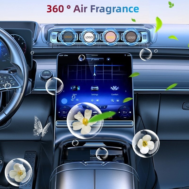 2024 New Arrivals Custom Logo Car Air Freshener Gel Perfume Clip Car Interior air fresheners car freshener For Auto Vent