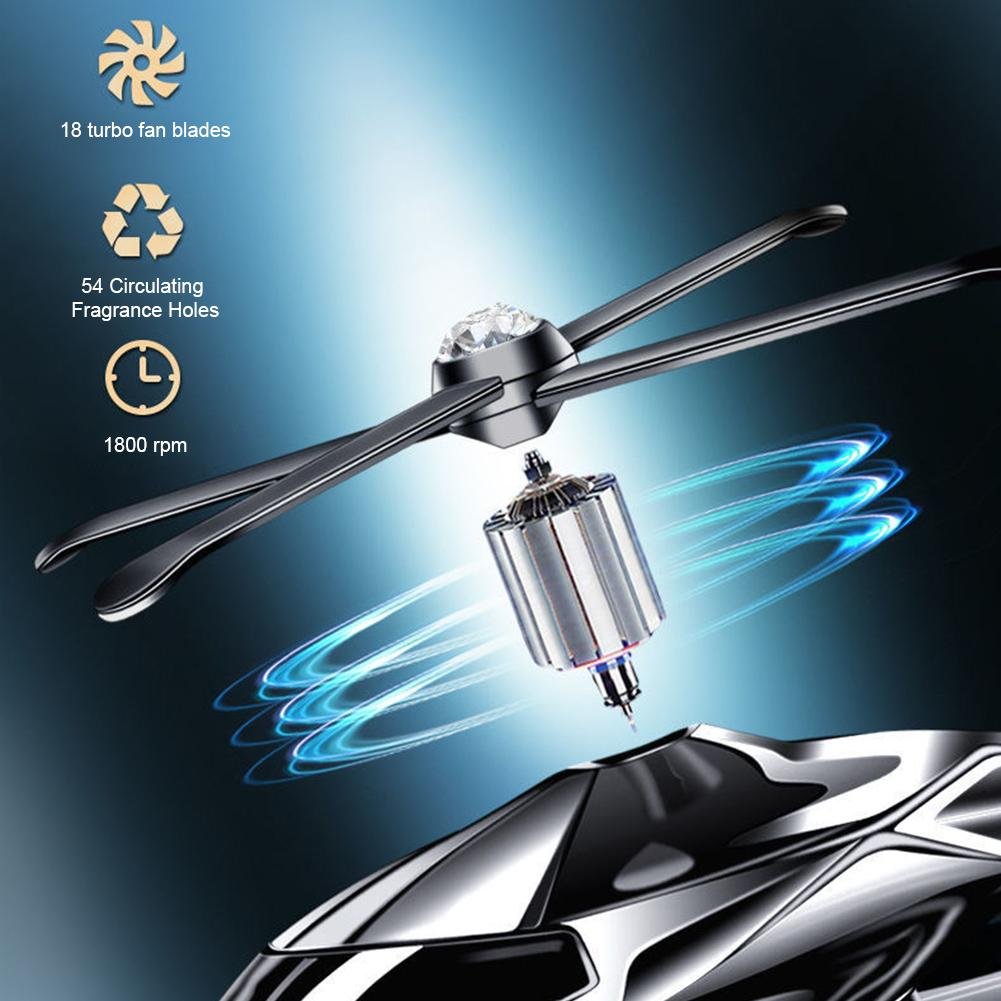 Helicopter Car Freshener Solar Power Airplane Model Center Console Decoration Auto Fragrance