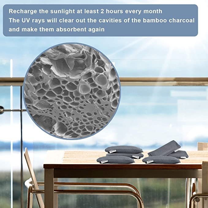 Breathable Mesh Fabric Bamboo Charcoal Shoe Deodorizer Air Purifying Bag Shoe Odor Absorber