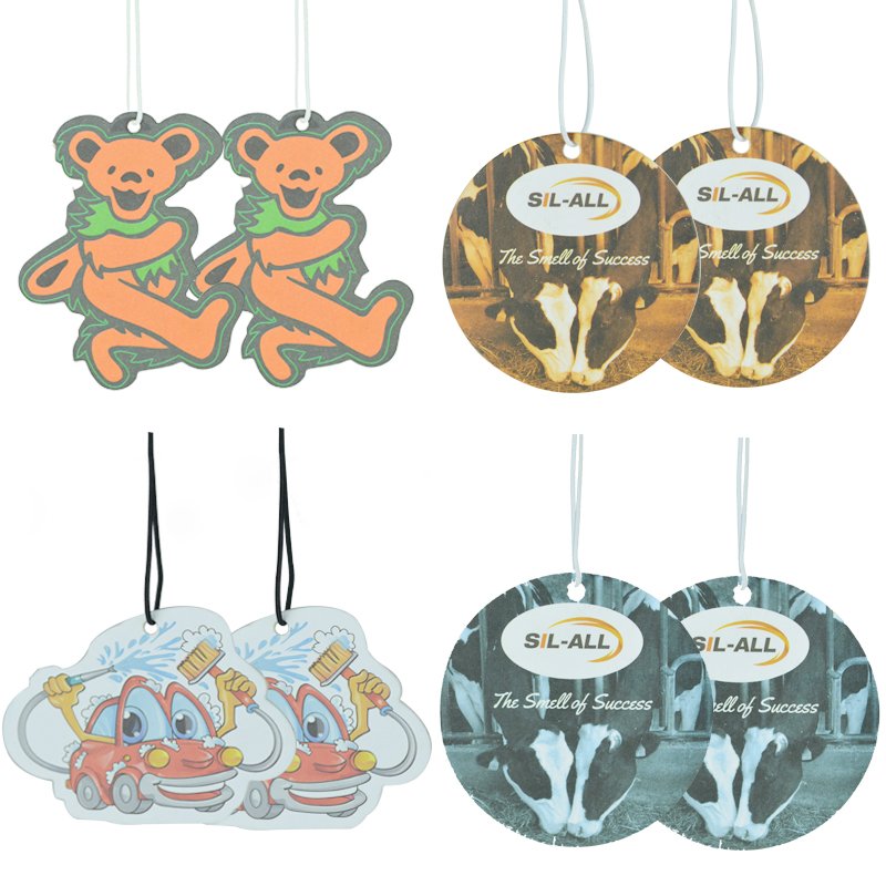 8 Years Factory Support OEM ODM Cheap Custom Air Hanging Perfume Different Car Accessories Air Freshener Paper Car Custom