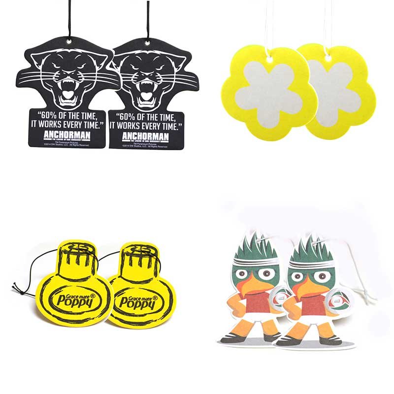 8 Years Factory Support OEM ODM Cheap Custom Air Hanging Perfume Different Car Accessories Air Freshener Paper Car Custom