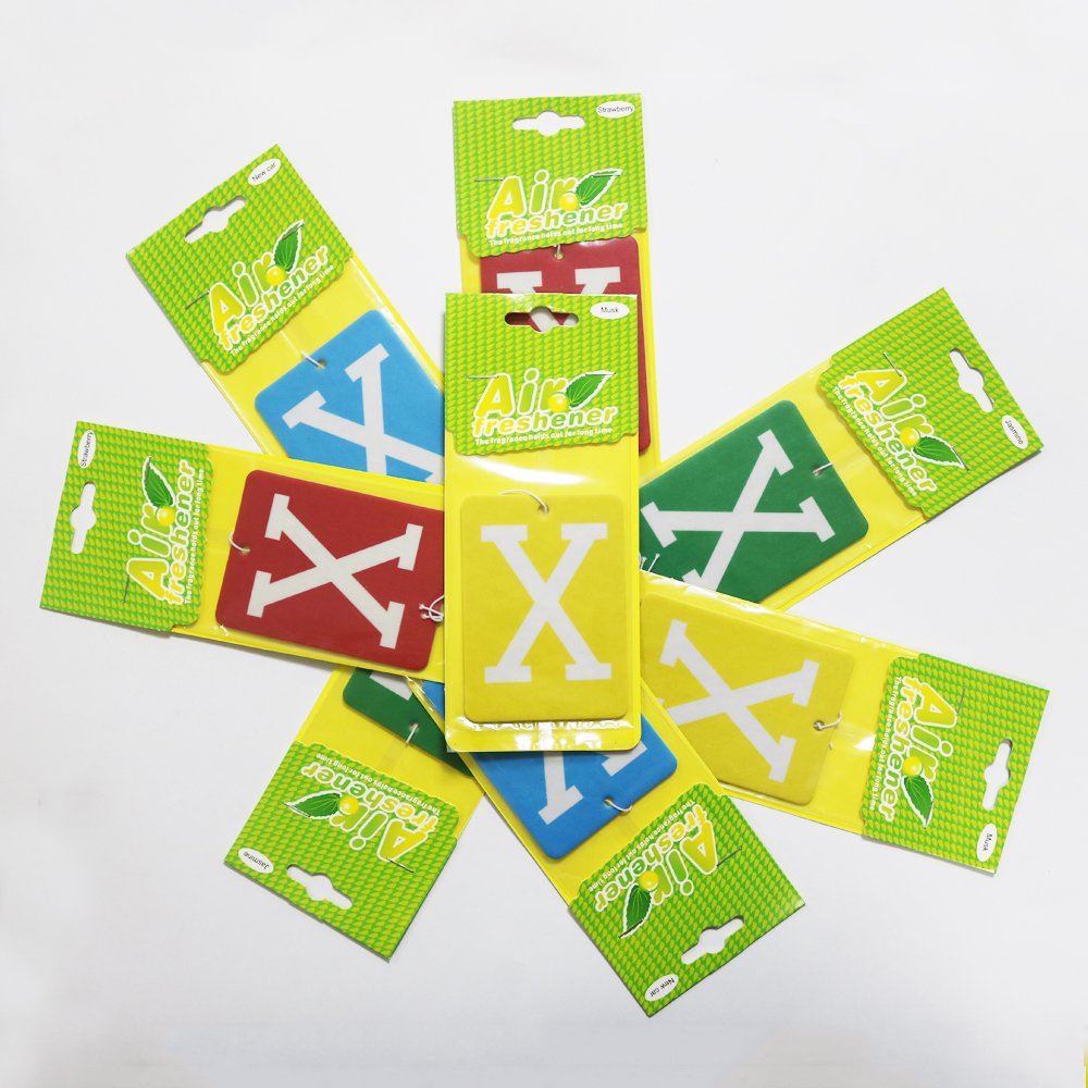 Long Lasting Hanging Car Interior Air Freshener X Custom Design Fragrance Absorbent Paper Car Air Freshener