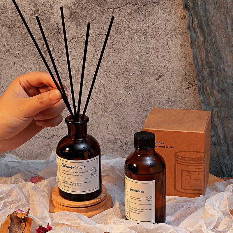 Private Label Scent Diffuser Custom Home Fragrance Diffuser glass bottle stick essential oil scented reed diffuser