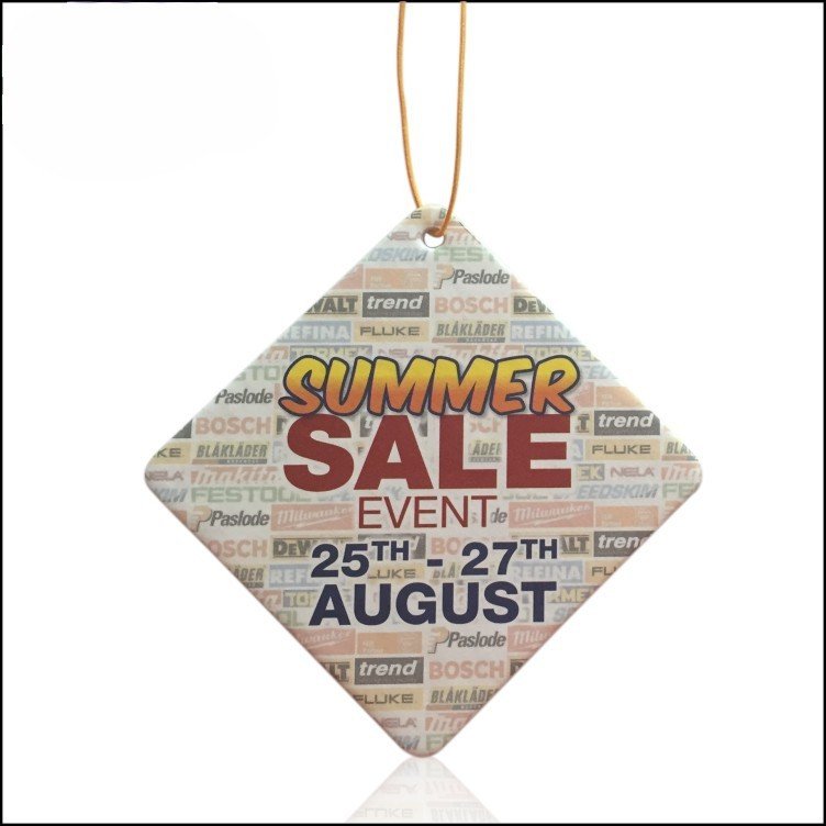 Custom Car Air Freshener Diffuser Car Air Freshener Cotton Paper Customized Shape and Scents Hanging Air Freshener Tablets