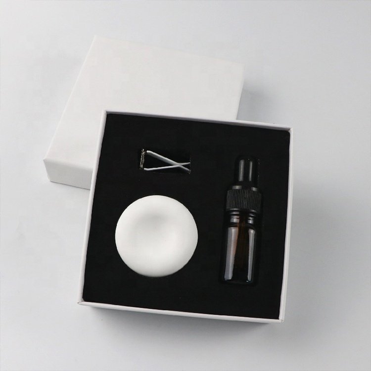 Automotive Parts Round Gypsum Scented Clay Stone Mini Car Plug-in Essential Oil Diffuser