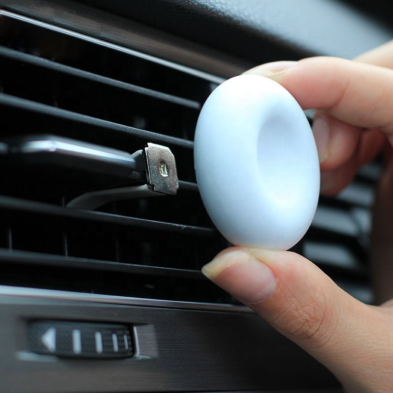 Automotive Parts Round Gypsum Scented Clay Stone Mini Car Plug-in Essential Oil Diffuser