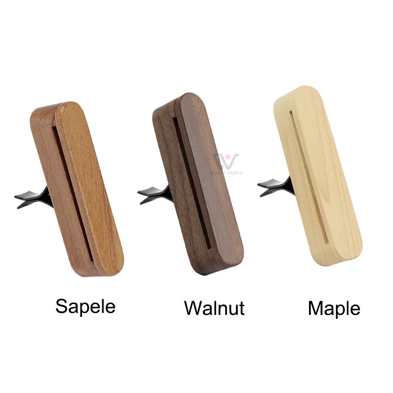 Car Diffuser Clip Air Freshener Custom Walnut Wood Outlet Perfume Air Clip Car Perfume Diffuser Fragrance Car Accessories