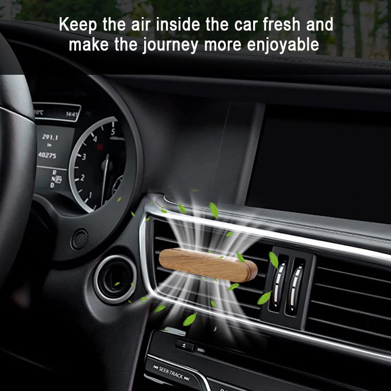 Car Diffuser Clip Air Freshener Custom Walnut Wood Outlet Perfume Air Clip Car Perfume Diffuser Fragrance Car Accessories
