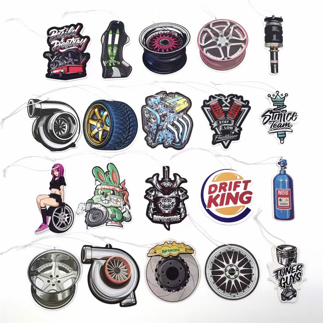 Cheap wholesale paper car perfume make your own logo air freshener for custom