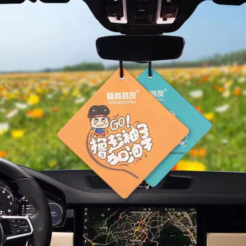 Long last car paper air freshener good smell scent cool logo with keep air freshening as gift for car wash