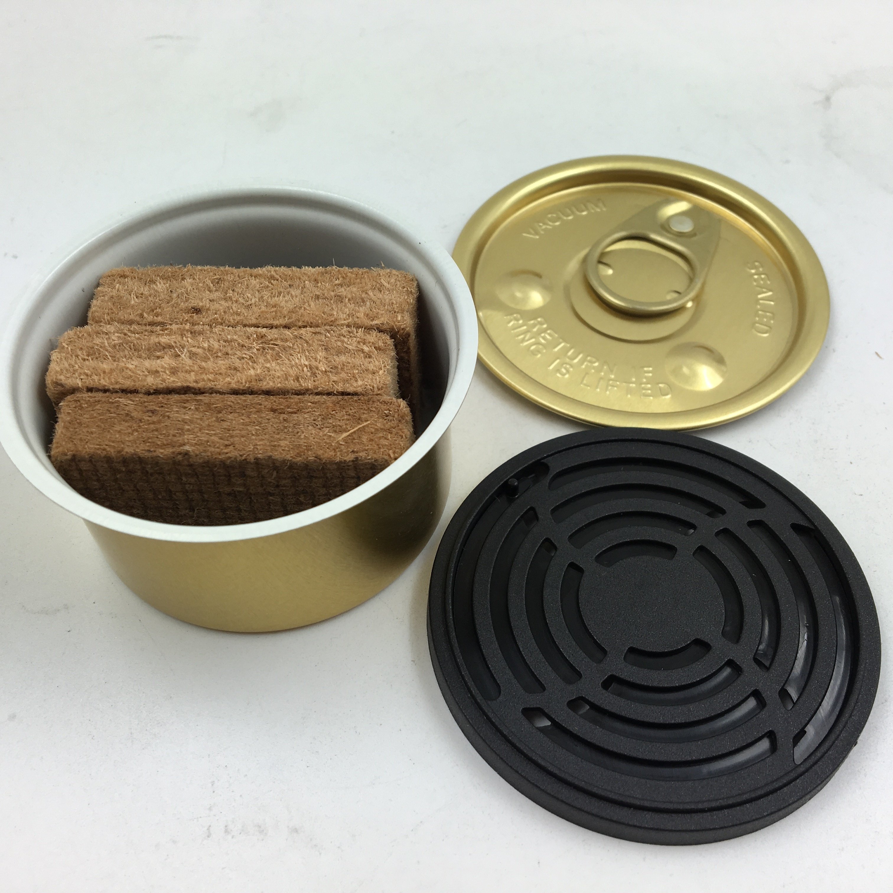 No MOQ Factory hot selling No Scent Organic Fiber Wood Block Can Tin Car Air Freshener Wooden Block Car Perfume