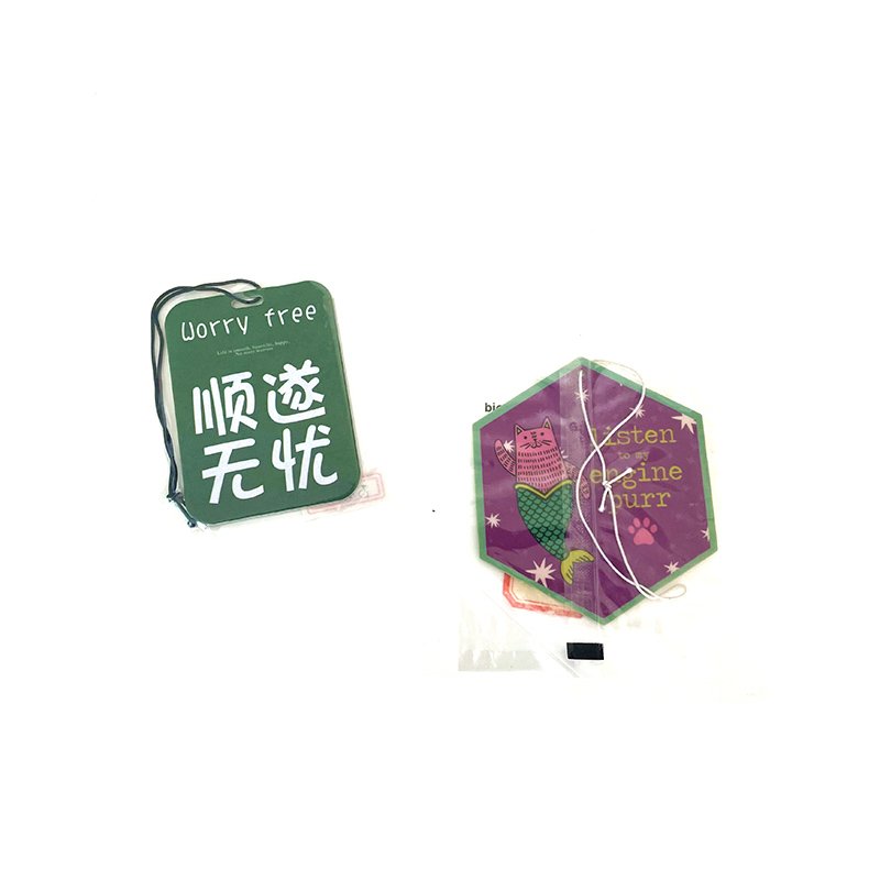 Wholesale products promotion gifts card packaging custom design decorative car smell air freshener