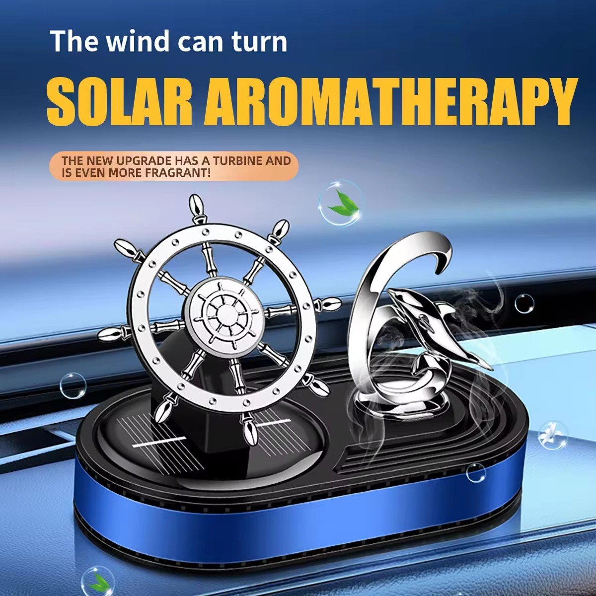 Factory direct sales solar rotating rudder flying eagle car perfume ornaments sailboat aromatherapy car supplies