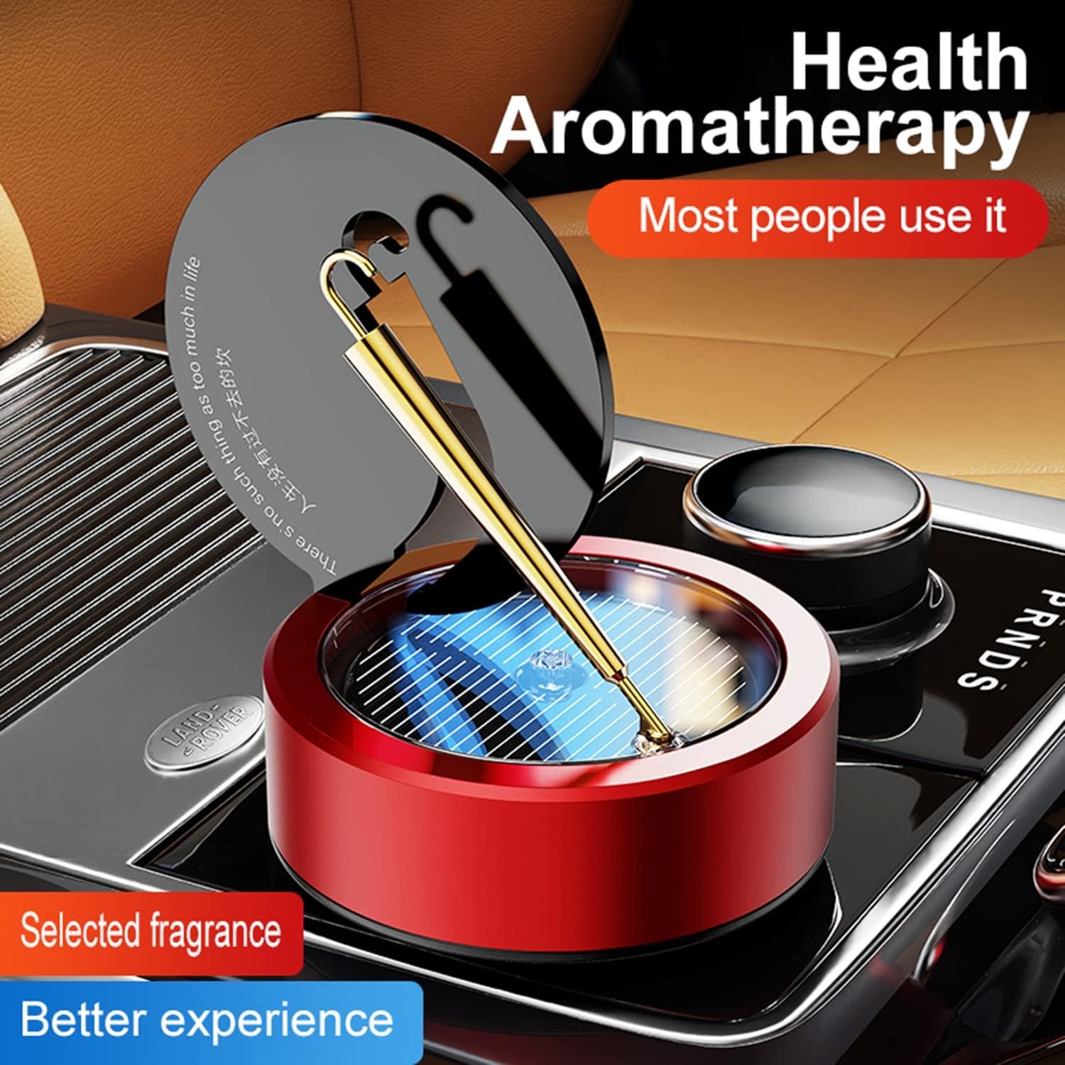 Rotating small gold umbrella car ornaments solar car interior fragrance decoration long-lasting fragrance car aromatherapy