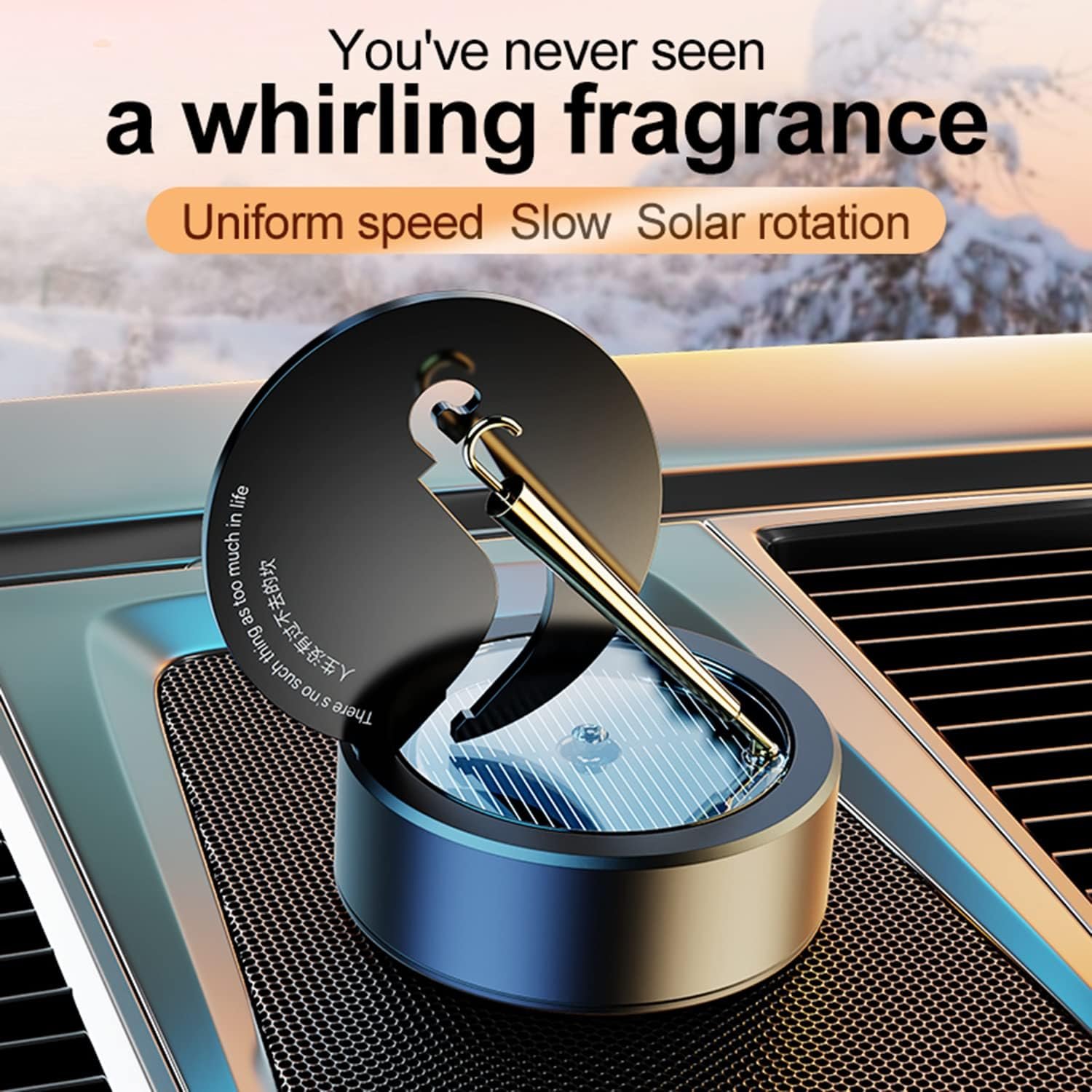 Rotating small gold umbrella car ornaments solar car interior fragrance decoration long-lasting fragrance car aromatherapy