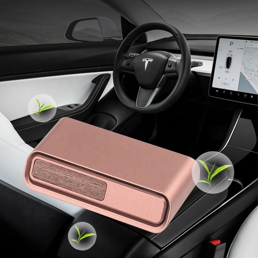Car Interior Accessories 2024 Aluminum Alloy Car Aromatherapy Car Air Freshener Diffuser For Tesla Model 3 Model Y