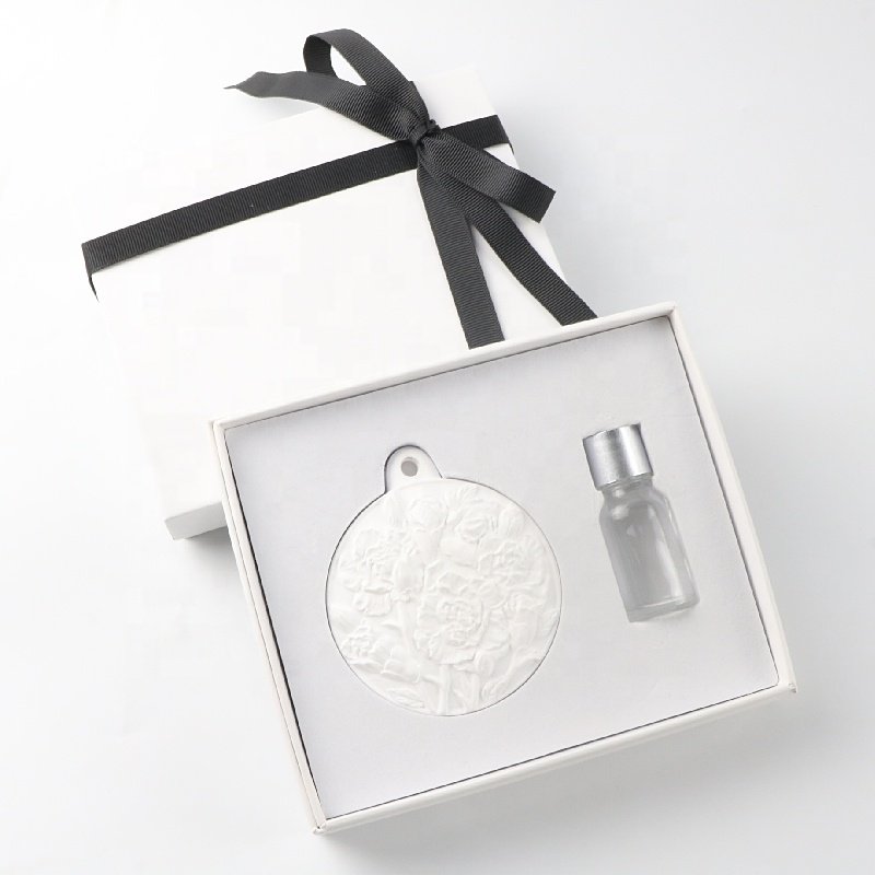 Hot Sale Home Car Wardrobe Air Freshener Scented Ceramic Aroma Plaster Stone Fragrance Flower Porcelain Essential Oil Diffuser