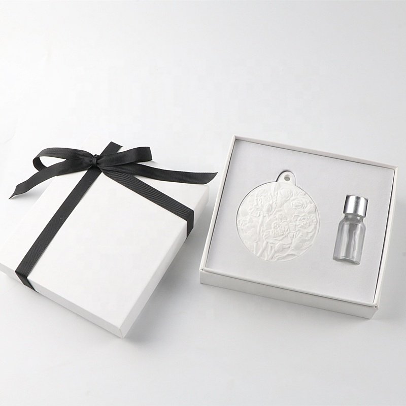 Hot Sale Home Car Wardrobe Air Freshener Scented Ceramic Aroma Plaster Stone Fragrance Flower Porcelain Essential Oil Diffuser