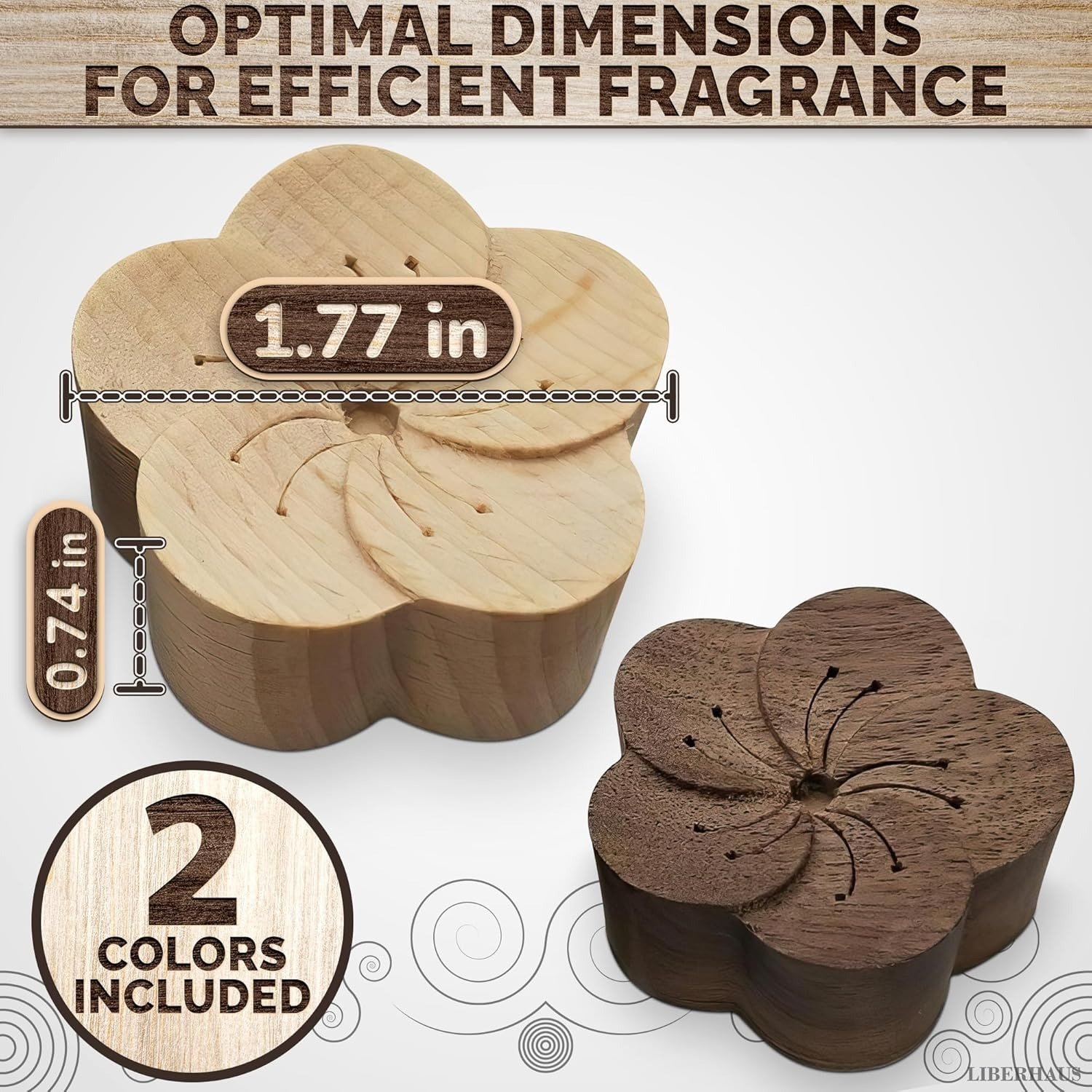 Custom Luxury Car Air Vent Solid Scent Aromatic Diffuser Air Freshener Wooden Car Fragrance Diffuser Clip