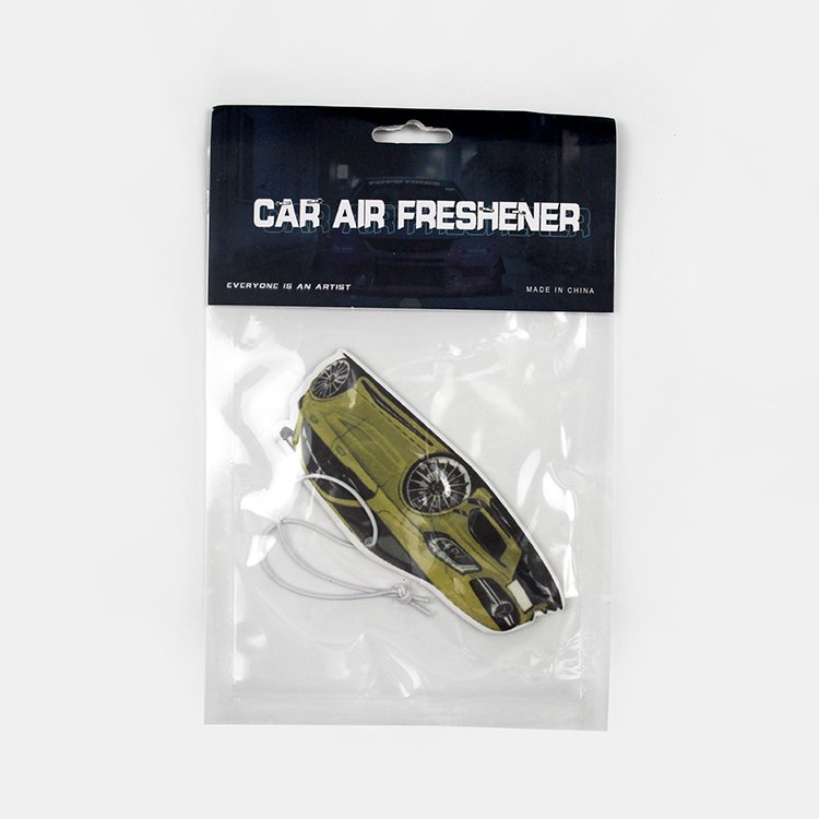 New Long Lasting all scents designer printed custom air car freshener for gift mercedes benz air freshener
