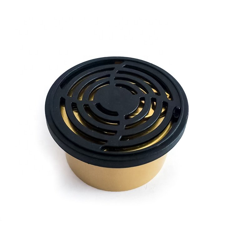 No Scent Brown Color Organic Fiber Block Tin Wooden Block Car Air Freshener Organic Wood Block