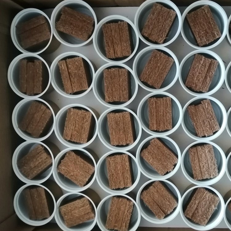 No Scent Brown Color Organic Fiber Block Tin Wooden Block Car Air Freshener Organic Wood Block
