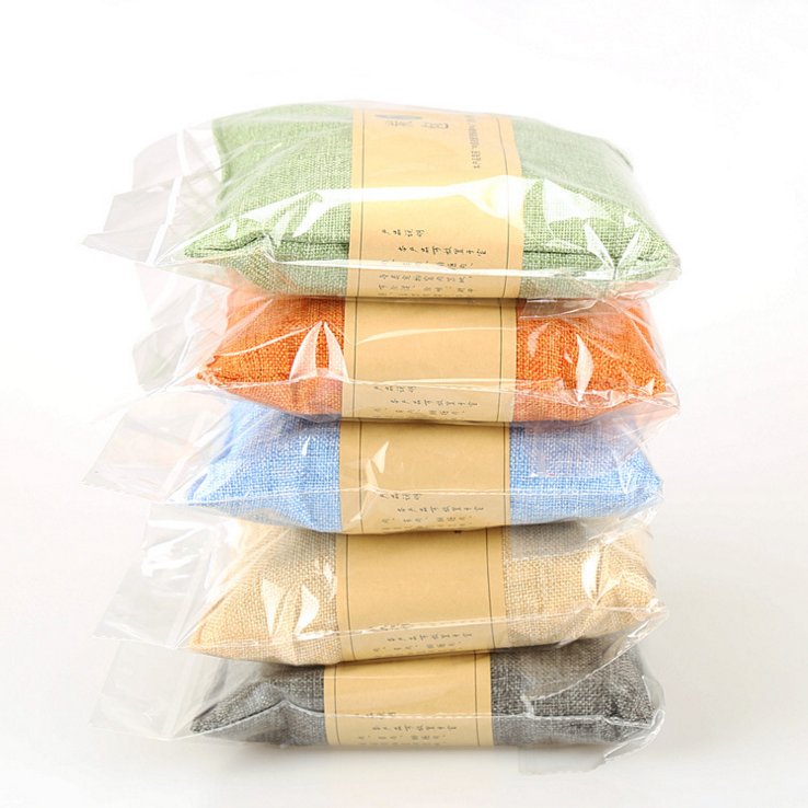 200G Bamboo Charcoal Deodorizer Bag Air Freshener Activated Carbon Bags for Home Kitchen Use