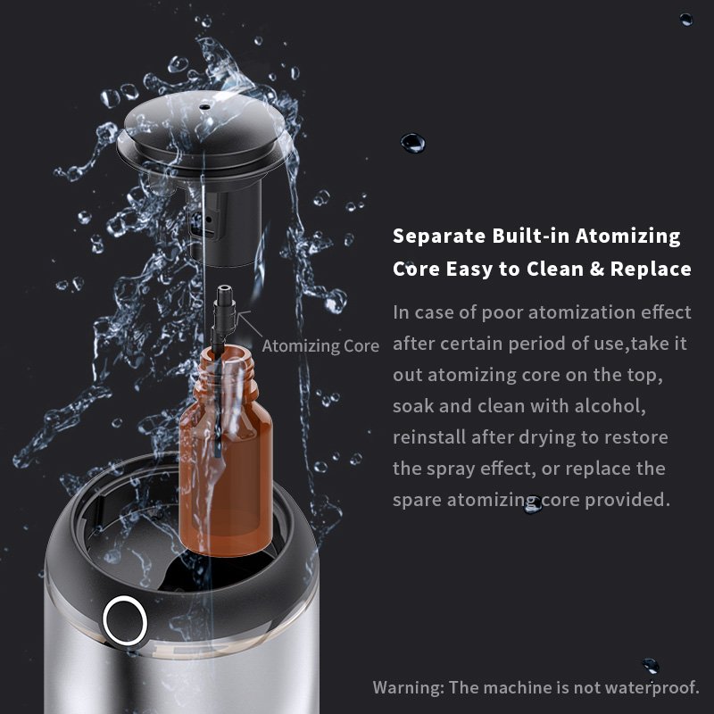 Smart Diffuse Essential Oil Car Fragrance Air Freshener Set Portable Waterless Car Oil Diffuser Nebulizer ionizing Air Diffuser