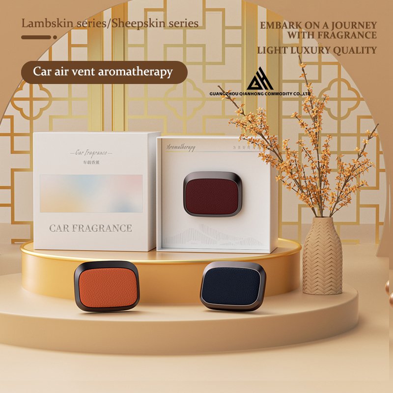 Luxury Modern Car Freshener Custom Logo Organic Lambskin Perfume Diffuser Solid Gel Liquid Cologne Air Purifier Dashboard Home