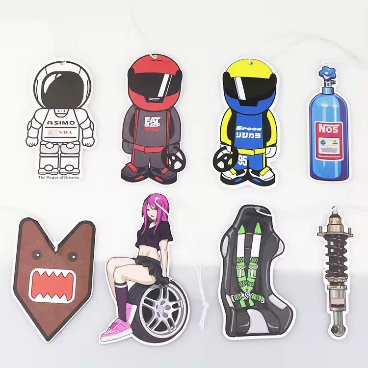Custom shape hanging car acents eco friendly paper air freshener automatically car fragrance diffuser