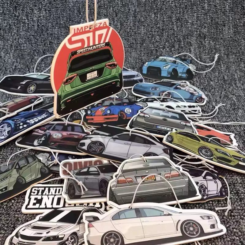 Custom shape hanging car acents eco friendly paper air freshener automatically car fragrance diffuser