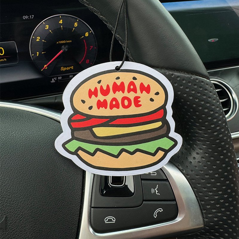 Personalized custom paper air freshener foil pouch vacuum packing apple cinnamon car perfume air freshener