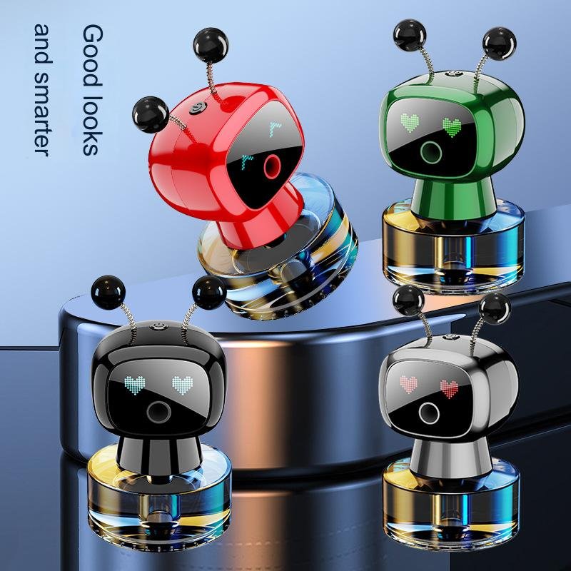 Men Business Gift AI Intelligent Robot Spray Car Perfume Strong Aroma Fragrance Electric Drive Dashboard Car Air Freshener
