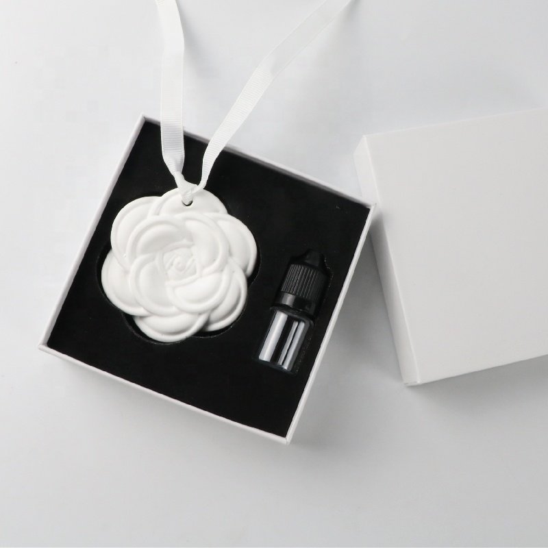 Home Aromatherapy Diffuser Hanging Fragrance Essential Oil Diffuser Stone Scented Ceramic Flower Aroma Plaster Air Freshener
