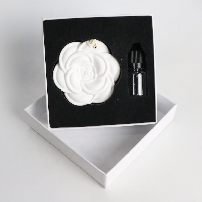 Home Aromatherapy Diffuser Hanging Fragrance Essential Oil Diffuser Stone Scented Ceramic Flower Aroma Plaster Air Freshener