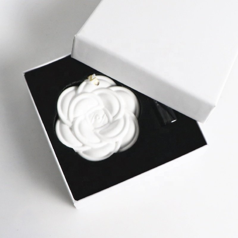 Home Aromatherapy Diffuser Hanging Fragrance Essential Oil Diffuser Stone Scented Ceramic Flower Aroma Plaster Air Freshener