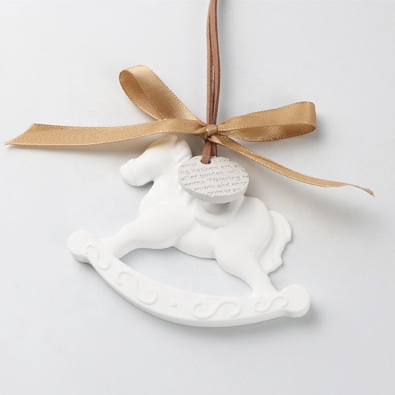 High Quality Gypsum Aromatherapy Car Home Wardrobe Air Freshener Hanging Scented Ceramic Aroma Plaster Fragrance Oil Diffuser