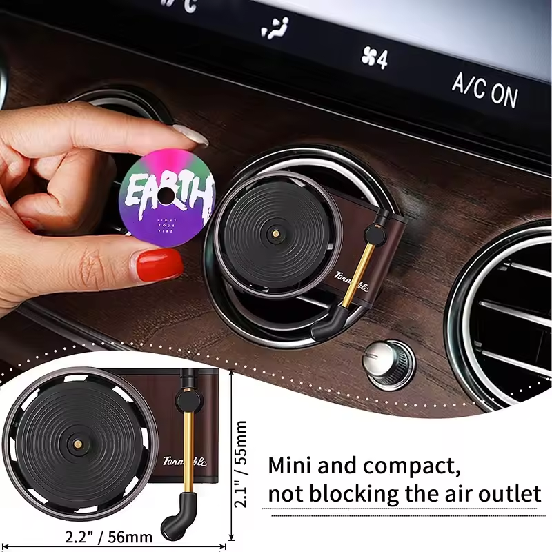 New Arrived Wholesale Record Player Vent Clip Car Perfume