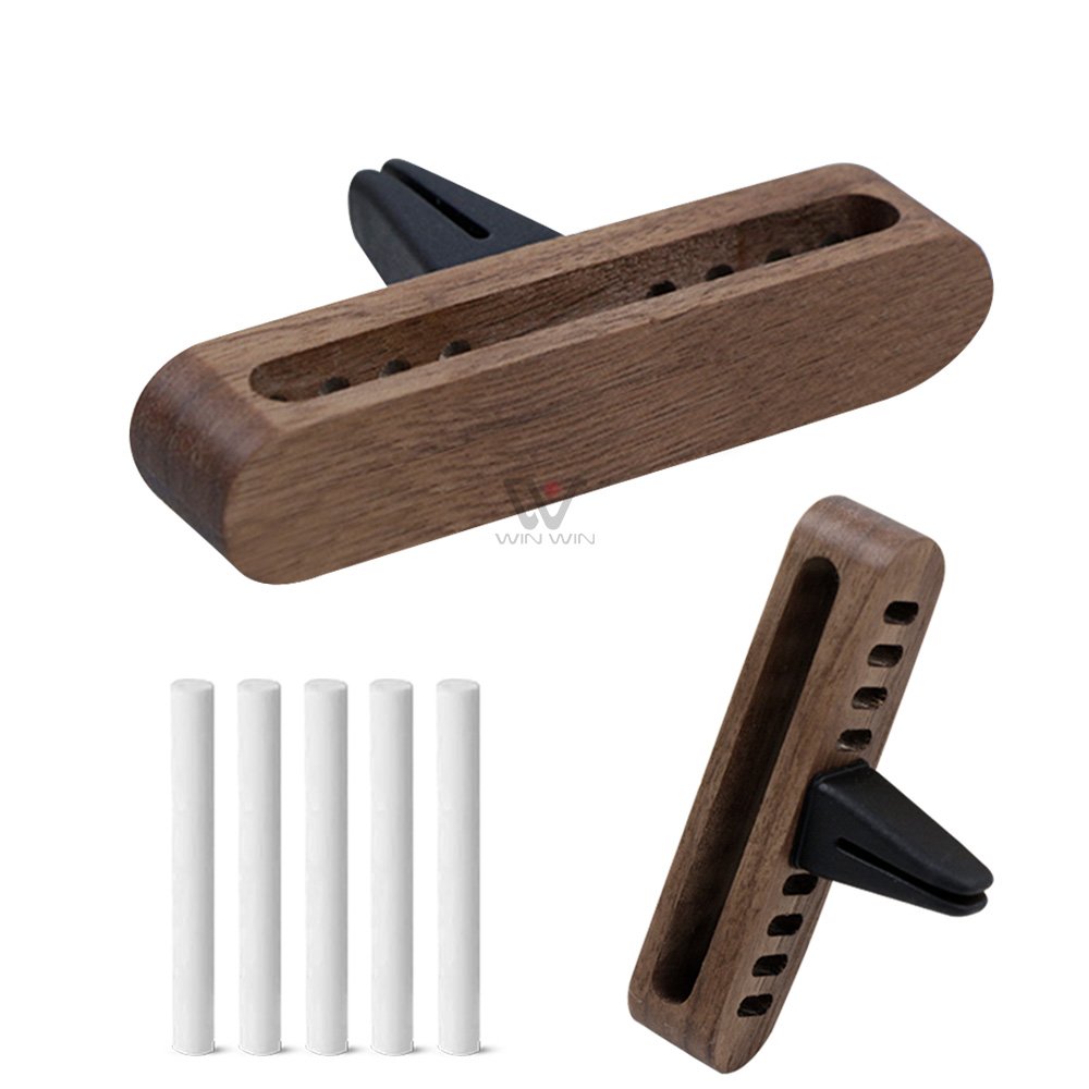 Wooden Metal Luxury Car Accessories Fragrance Custom Refillable Diffuser Perfume Car Air Freshener