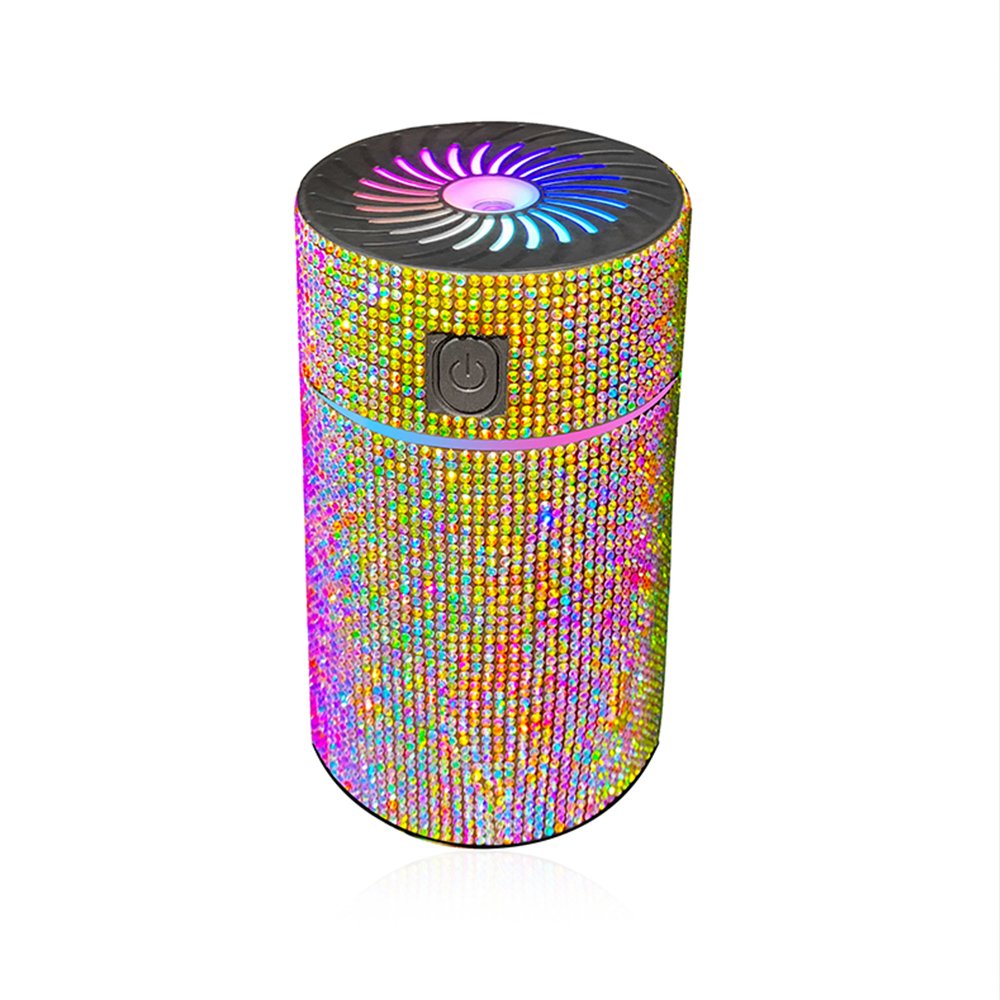 LED Light Car Diffuser Humidifier Luxury Diamond Auto Air Purifier Aromatherapy Diffuser Air Freshener Car interior Accessories