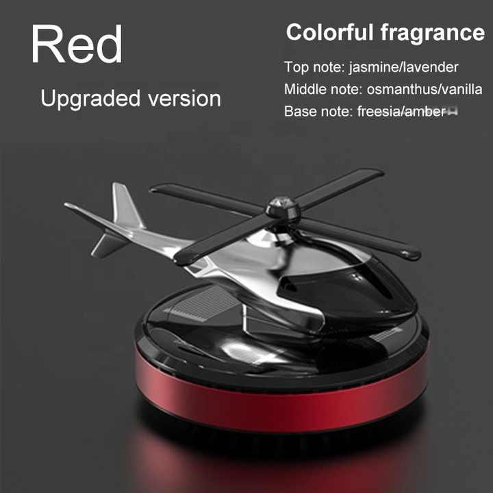 Custom Wholesale Metal Solar Powered Aircraft Diffuser Essential Oil With Fragrance Airplane Helicopter Air Freshener