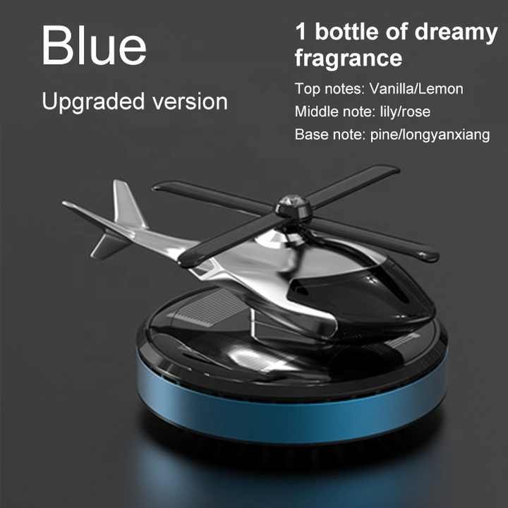 Custom Wholesale Metal Solar Powered Aircraft Diffuser Essential Oil With Fragrance Airplane Helicopter Air Freshener