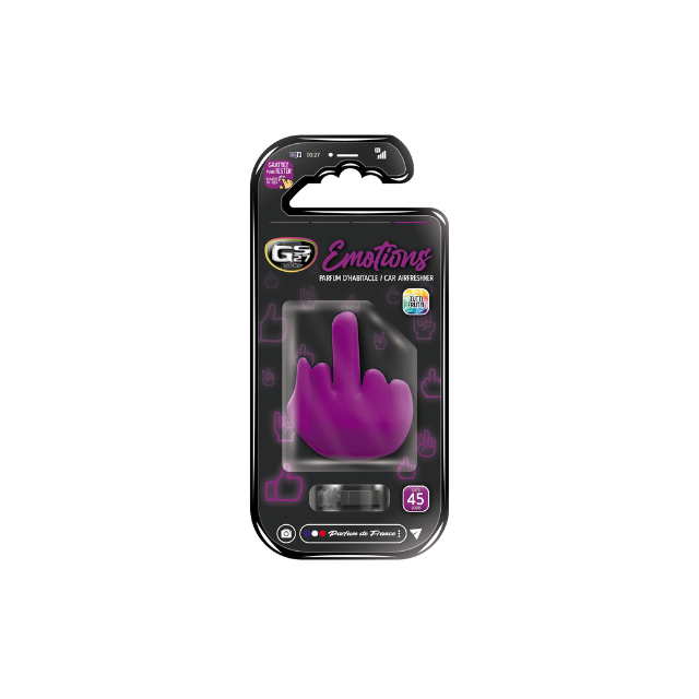 GS27 Premium Air Freshener Tutti Frutti Purple French Fragrance DEOCAR EMOTIONS Car Perfume with Clip Home Vent Placement