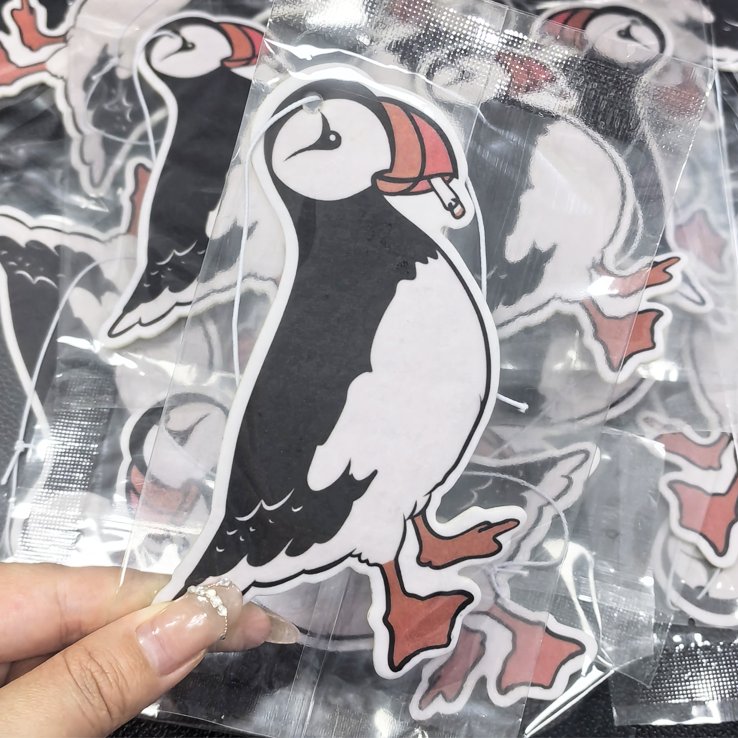 High quality custom bird design cute paper air freshener double side printing long lasting smell hanging car air freshener