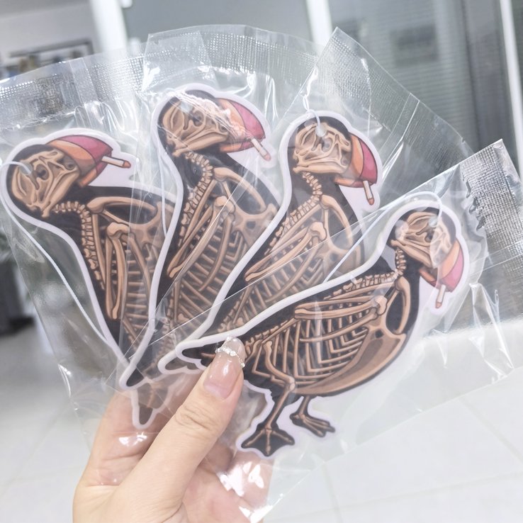 High quality custom bird design cute paper air freshener double side printing long lasting smell hanging car air freshener