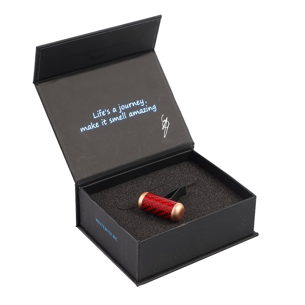 With Premium Magnetic Gift Box Printing LOGO Refillable Carbon Fiber Car Vent Perfume Car Interior Air Freshener
