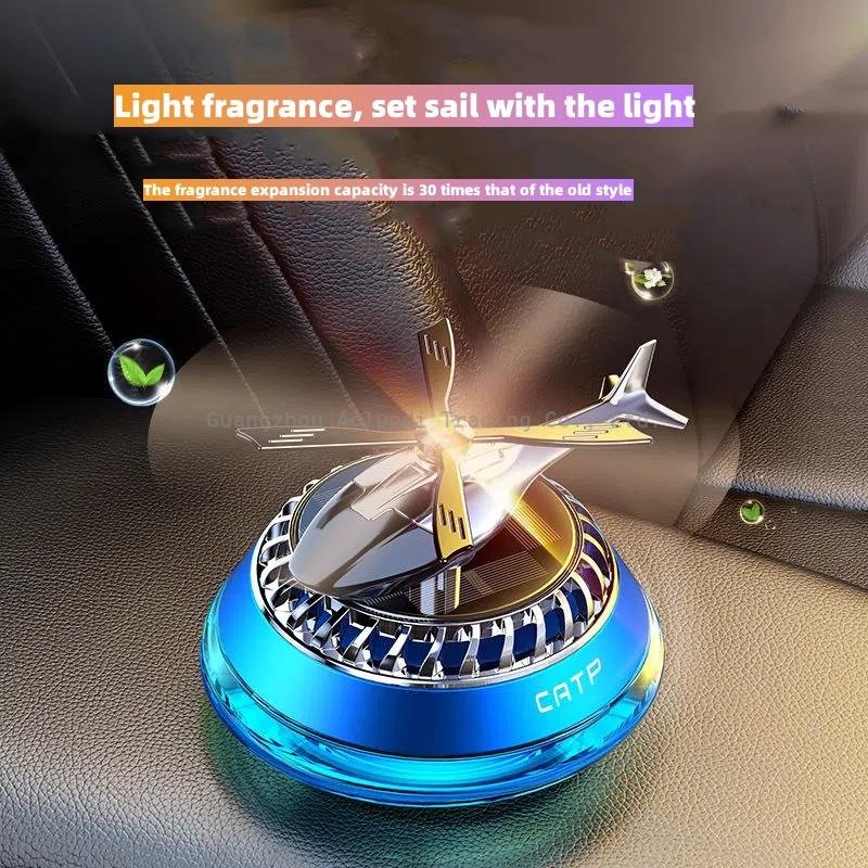 Solar Car Air Freshener Helicopter Fragrance Auto Flavoring Supplies Interior Accessories Propeller Rotating Perfume Diffuser