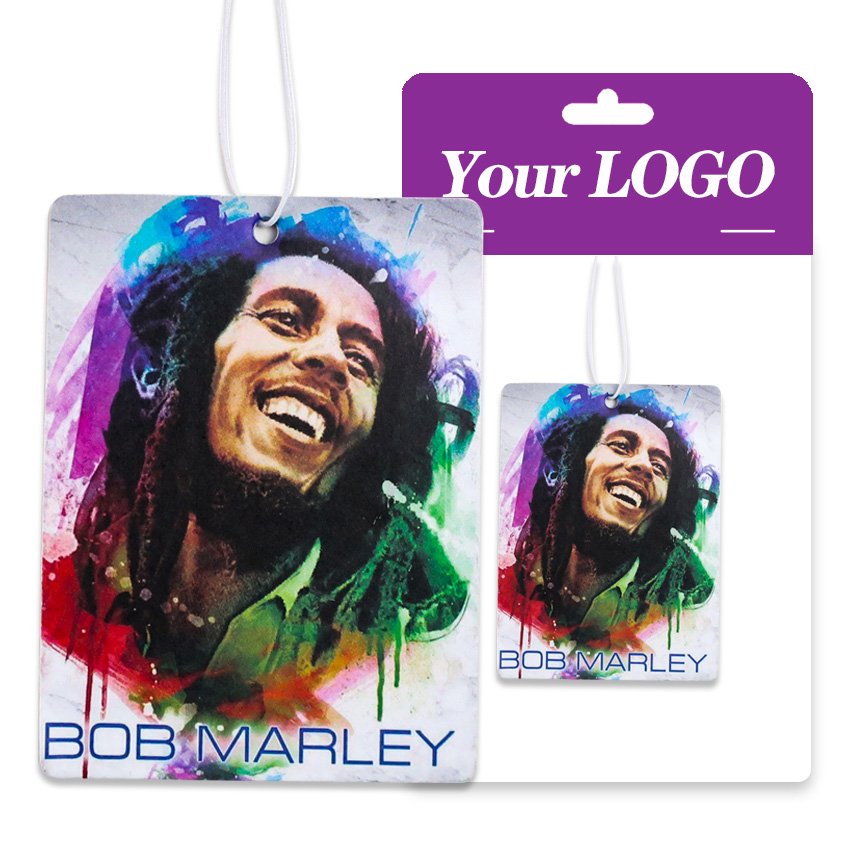 Promotional custom logo room hanging paper car scent cute air freshener