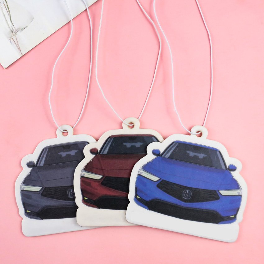 Promotional custom logo room hanging paper car scent cute air freshener
